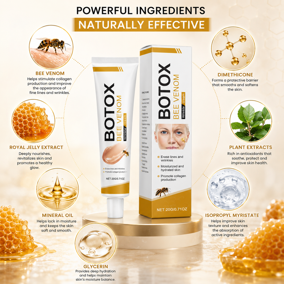 Botox Bee Venom Wrinkle Cream | Reduce Wrinkles & Fine Lines 30gm